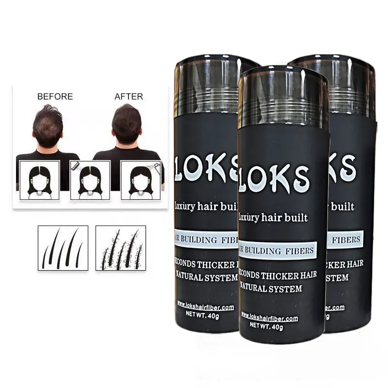 100% human bald spot thin atomizer dust nozzle keratin hair building fiber powder hold spray